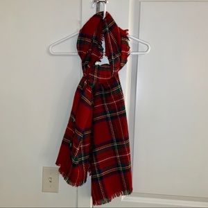 Tartan Plaid Red Scarf